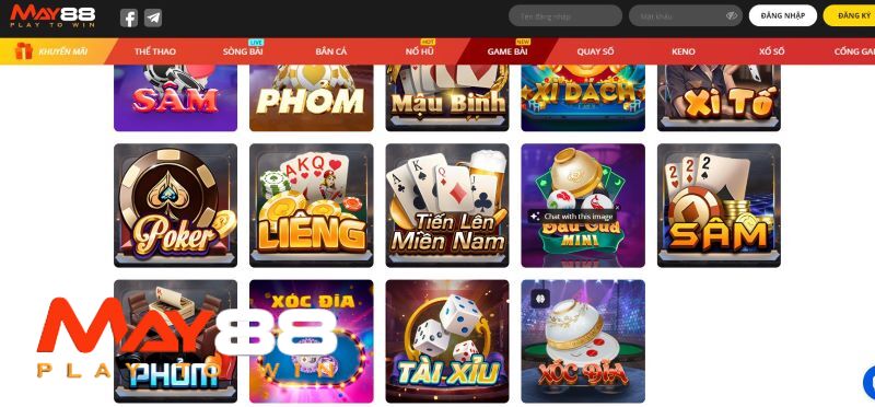 May88 sở hữu kho game bài đa dạng 