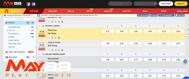 Soi kèo ngay khi kèo vừa được cập nhật